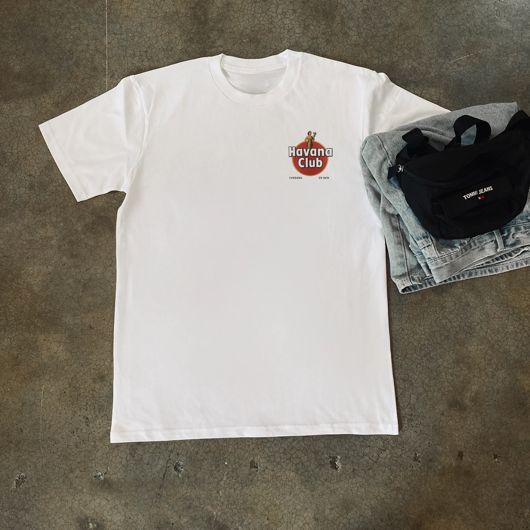 'Havana Club' Cuba Caddy Heavy White T-Shirt - Image 3